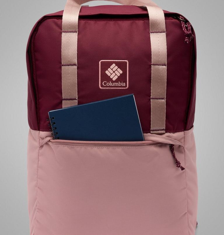 Unisex Trek 18L Backpack, Color: Rich Wine, Eraser Pink, image 9