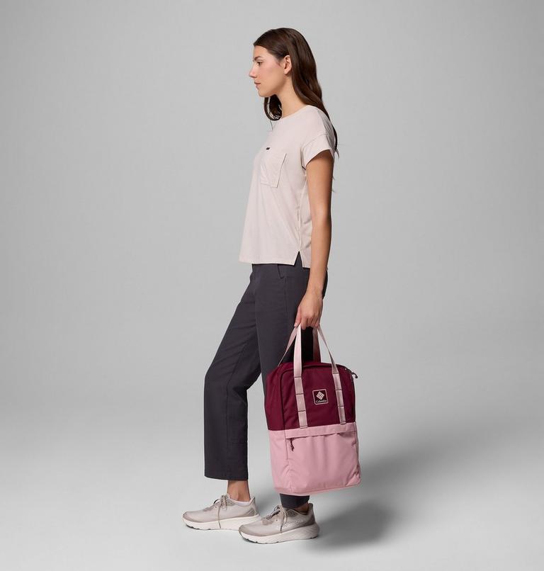 Unisex Trek 18L Backpack, Color: Rich Wine, Eraser Pink, image 7