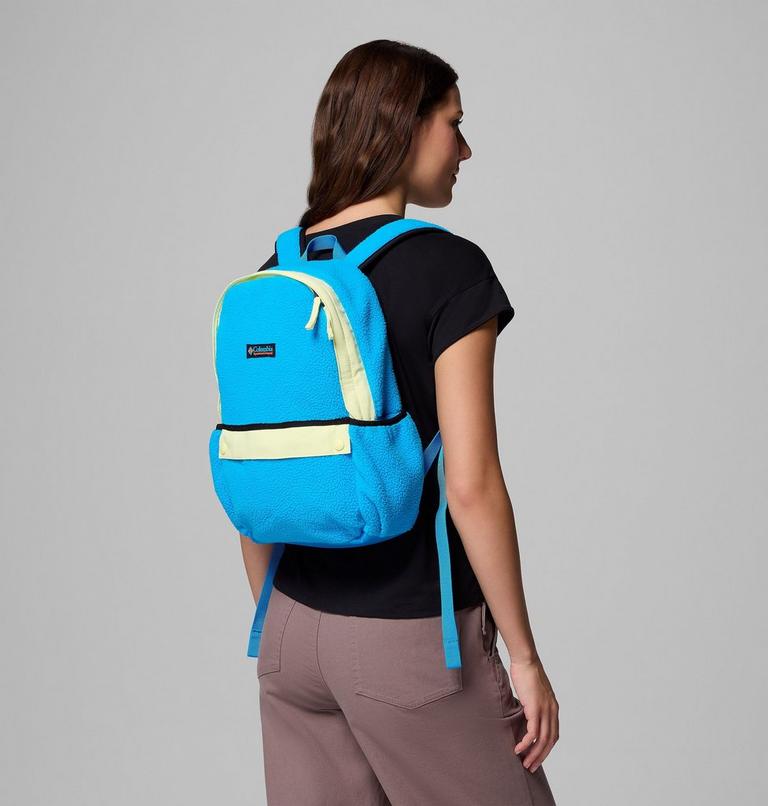Mochila de forro polar sherpa de 14 l Helvetia unisex, Color: Compass Blue, Citron Haze, Black, image 6