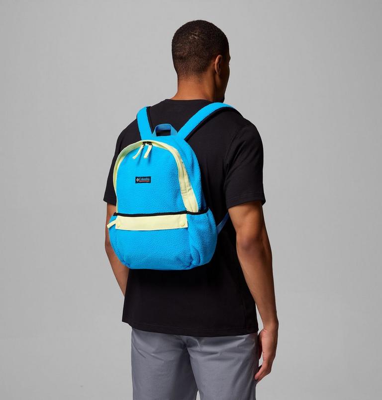 Mochila de forro polar sherpa de 14 l Helvetia unisex, Color: Compass Blue, Citron Haze, Black, image 4