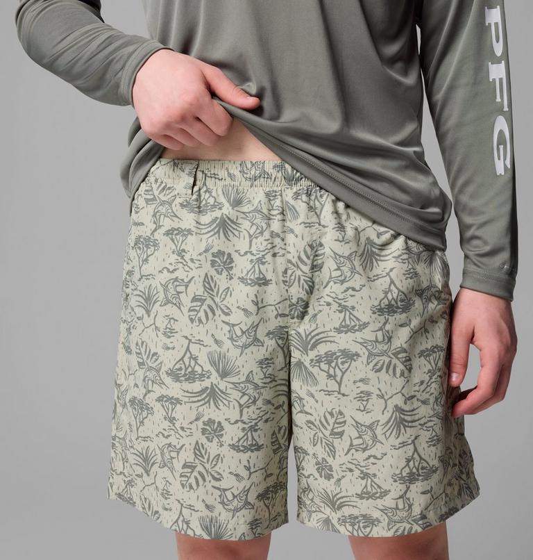 Men's Super Backcast II Boardshorts, Color: Smokey Sage Marlin Chase, image 5