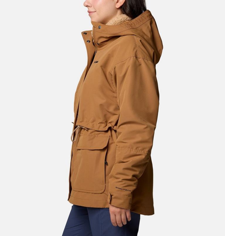 Women's Drop Ridge II 3-in-1 Waterproof Jacket, Color: Camel Brown, image 3