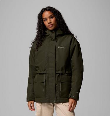 Women's Drop Ridge II 3-in-1 Waterproof Jacket, Color: Greenscape, image 3