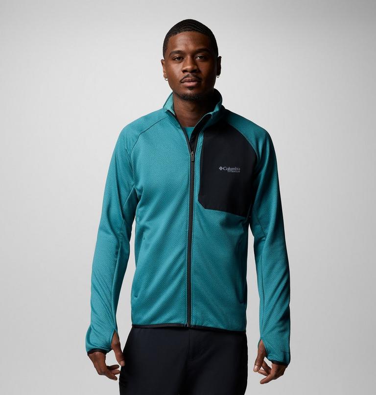 Triple Canyon Grid Fleece FZ II, Color: River Blue, Black, image 1