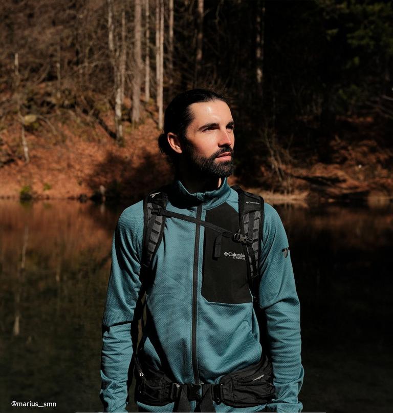 Triple Canyon Grid Fleece FZ II, Color: River Blue, Black, image 11