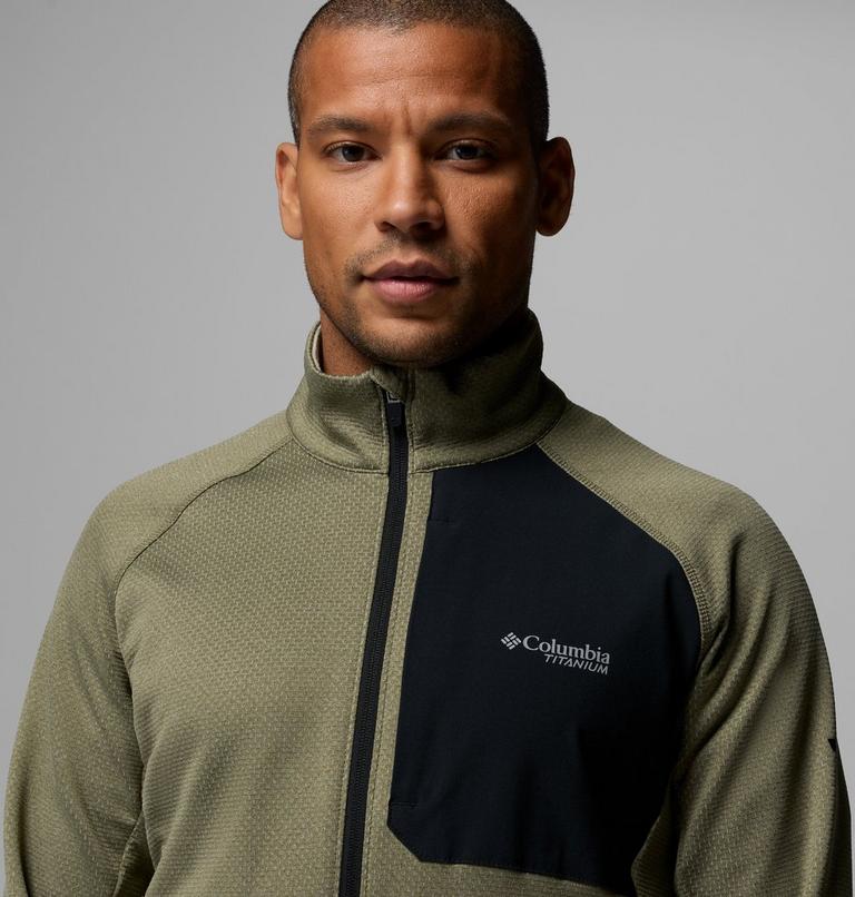 Men's Triple Canyon II Fleece Jacket, Color: Stone Green Heather, Black, image 6
