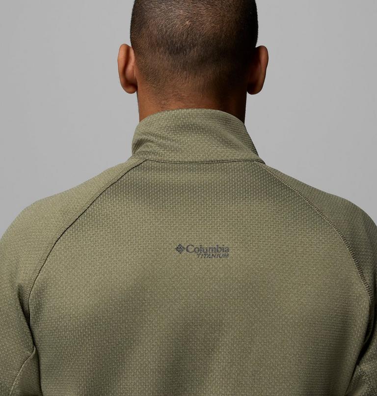 Men's Triple Canyon II Fleece Jacket, Color: Stone Green Heather, Black, image 8