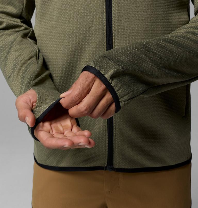 Men's Triple Canyon II Fleece Jacket, Color: Stone Green Heather, Black, image 9
