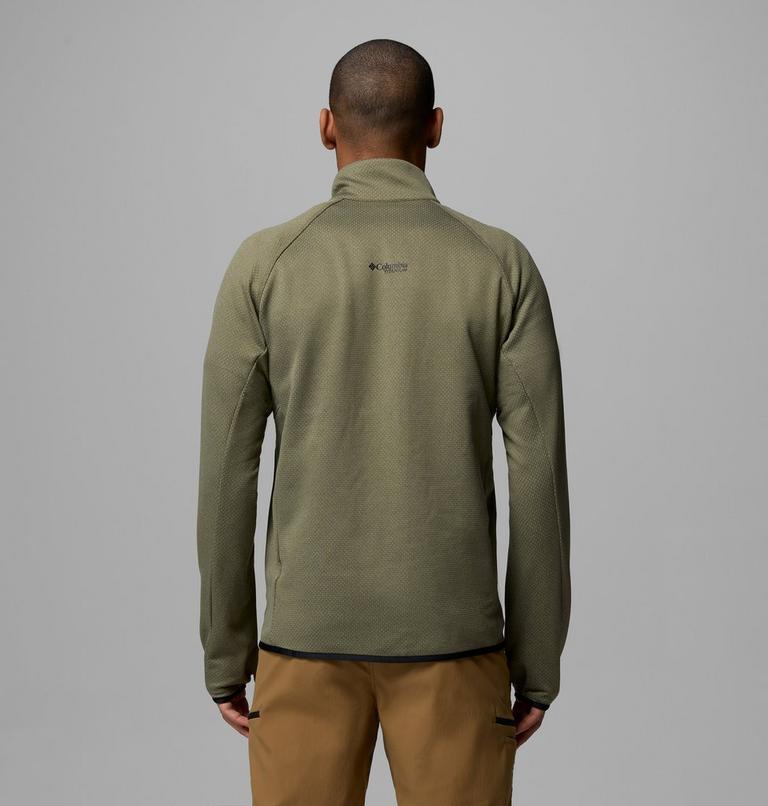 Men's Triple Canyon II Fleece Jacket, Color: Stone Green Heather, Black, image 3