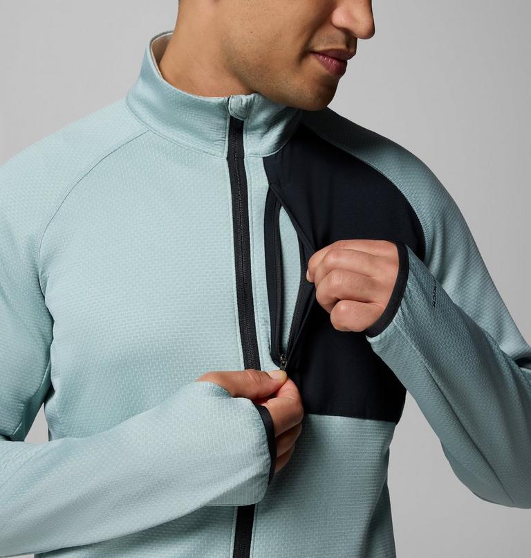 Triple Canyon Grid Fleece FZ II, Color: Crushed Blue, Black, image 7
