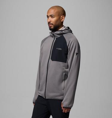 Men's Triple Canyon II Hooded Fleece Jacket, Color: City Grey, Black, image 4