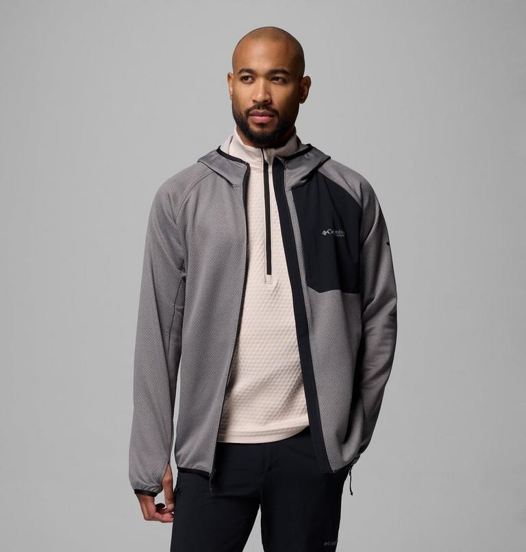 Men's Triple Canyon II Hooded Fleece Jacket, Color: City Grey, Black, image 5