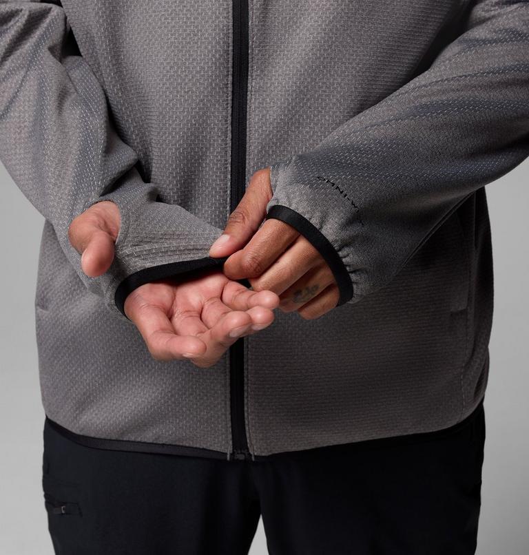 Men's Triple Canyon II Hooded Fleece Jacket, Color: City Grey, Black, image 8