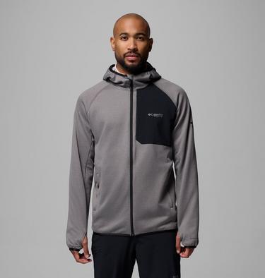 Veste Technique à Capuche en Polaire à Quadrillage Triple Canyon II Homme, Color: City Grey, Black, image 1