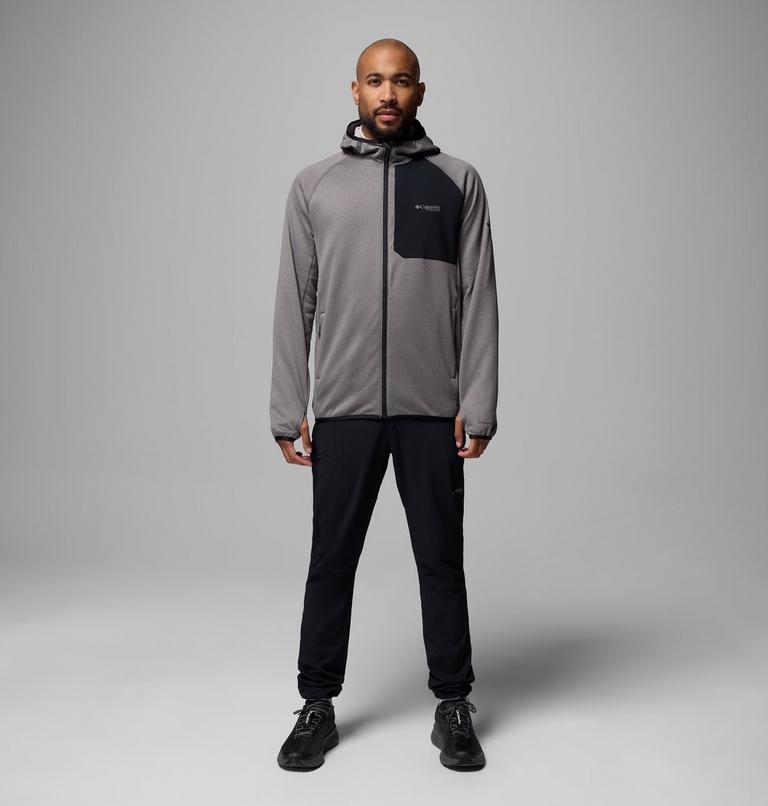 Men's Triple Canyon II Hooded Fleece Jacket, Color: City Grey, Black, image 2