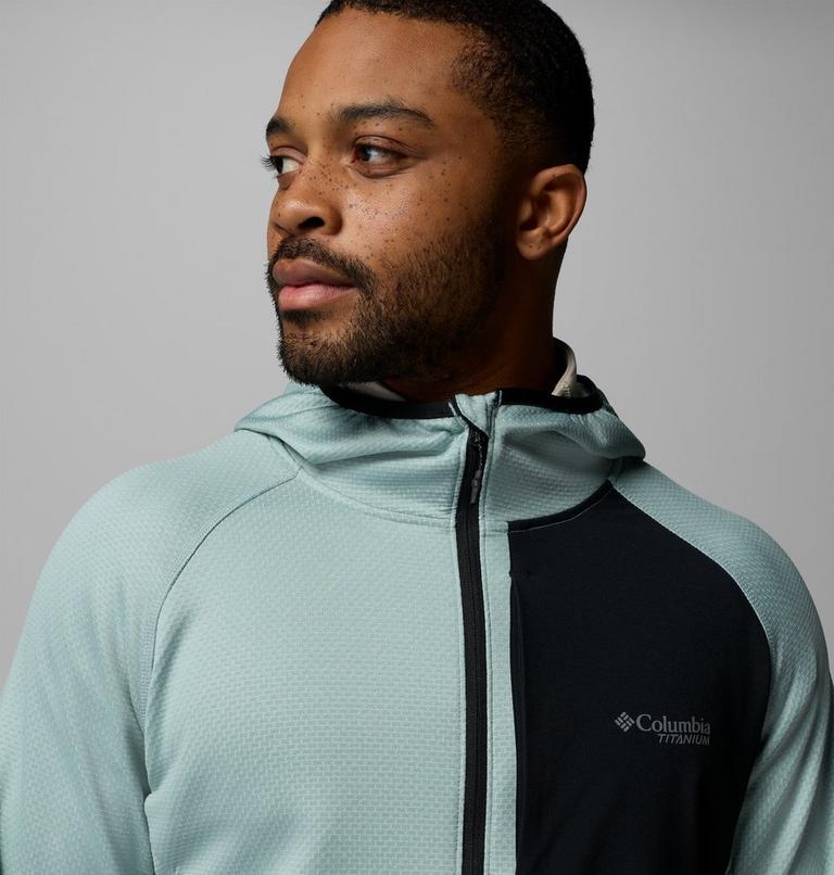 Men's Triple Canyon II Hooded Fleece Jacket, Color: Crushed Blue, Black, image 6