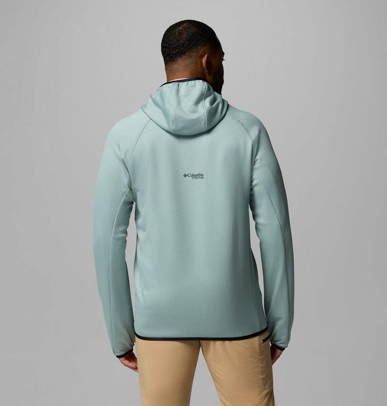 Men's Triple Canyon II Hooded Fleece Jacket, Color: Crushed Blue, Black, image 3
