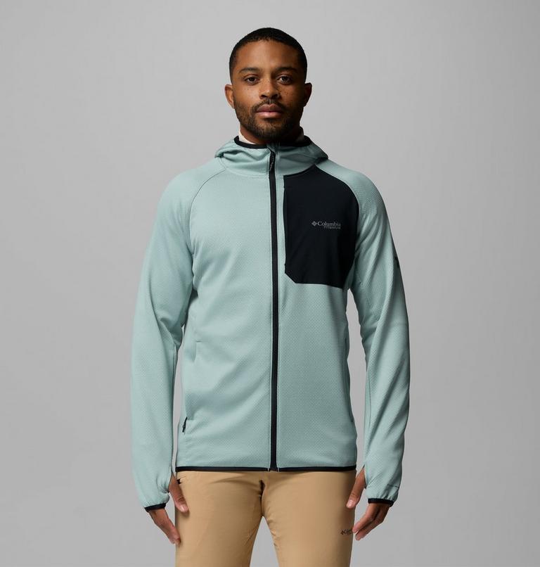 Men's Triple Canyon II Hooded Fleece Jacket, Color: Crushed Blue, Black, image 1