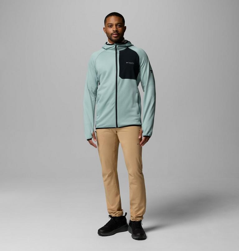 Men's Triple Canyon II Hooded Fleece Jacket, Color: Crushed Blue, Black, image 2
