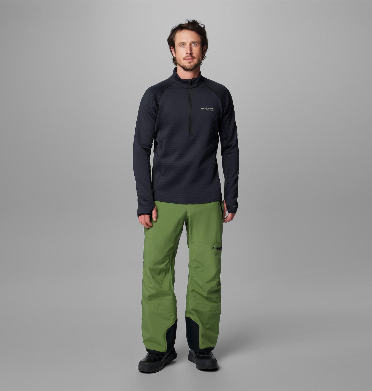 Мужской свитер Columbia Crystal Leaf Omni-Heat Helix Half Zip Pullover, цвет: Чёрный — фото 2