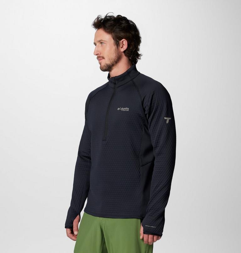 Forro polar técnico con media cremallera Crystal Leaf Omni-Heat Helix para hombre, Color: Black, image 4