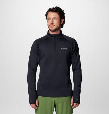 Men's Crystal Leaf Omni-Heat Helix Technical Half Zip Fleece, Color: Black, image 5