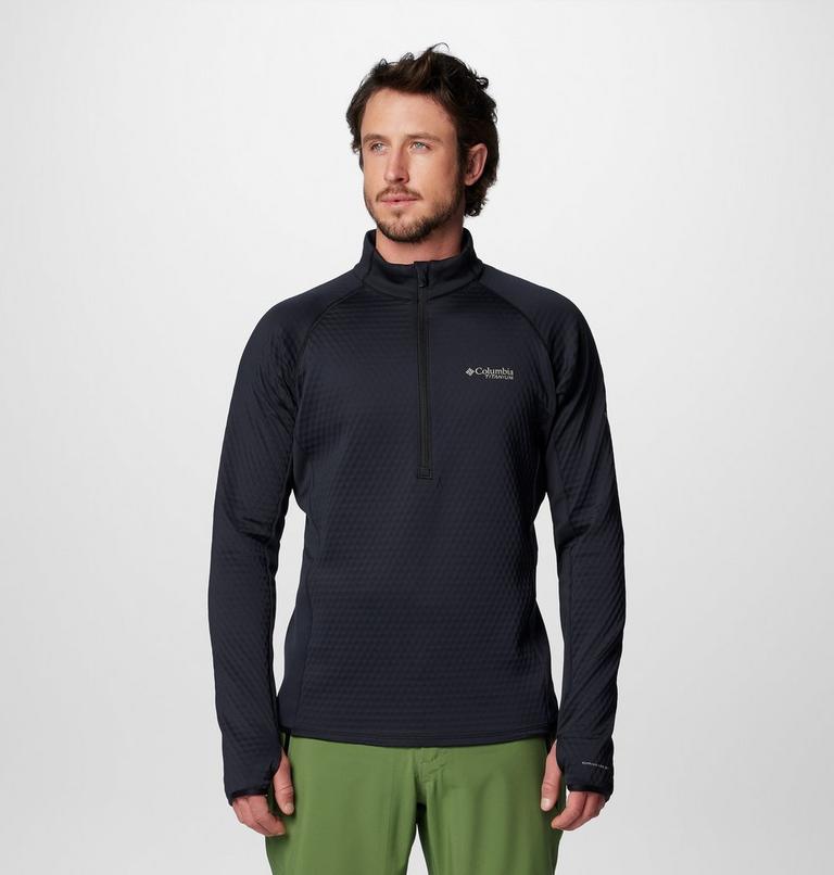 Forro polar técnico con media cremallera Crystal Leaf Omni-Heat Helix para hombre, Color: Black, image 1