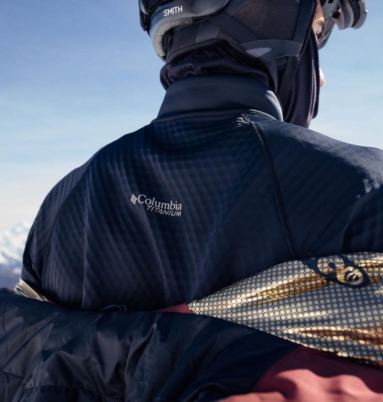 Men's Crystal Leaf Omni-Heat Helix Technical Half Zip Fleece, Color: Black, image 11