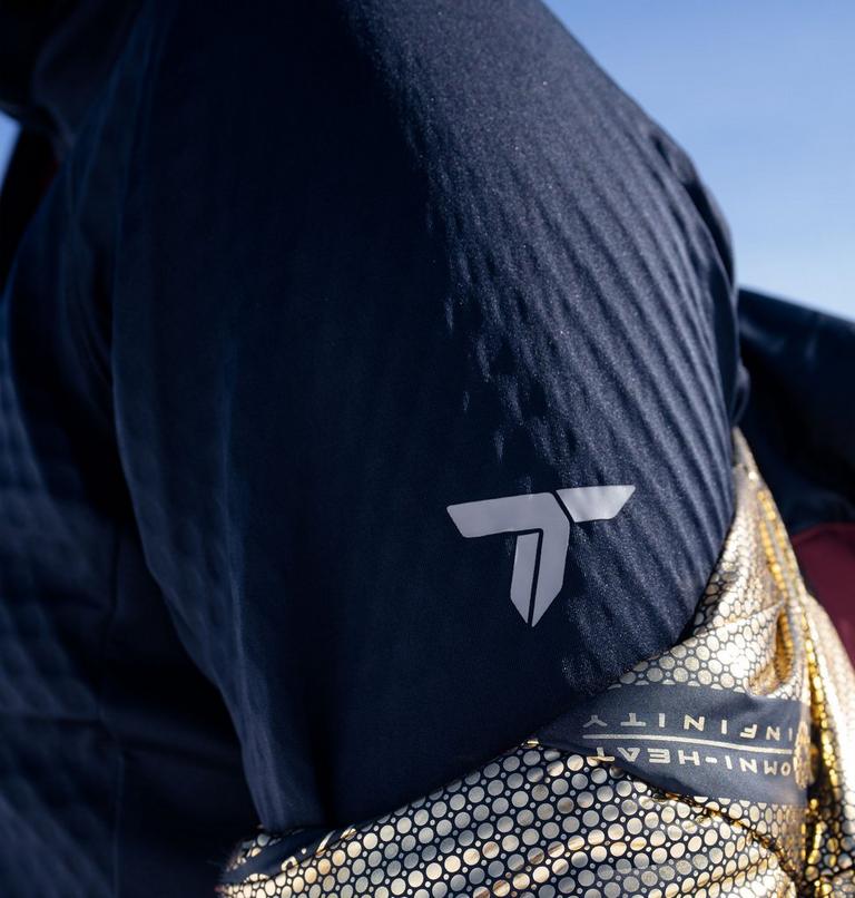 Men's Crystal Leaf Omni-Heat Helix Technical Half Zip Fleece, Color: Black, image 12