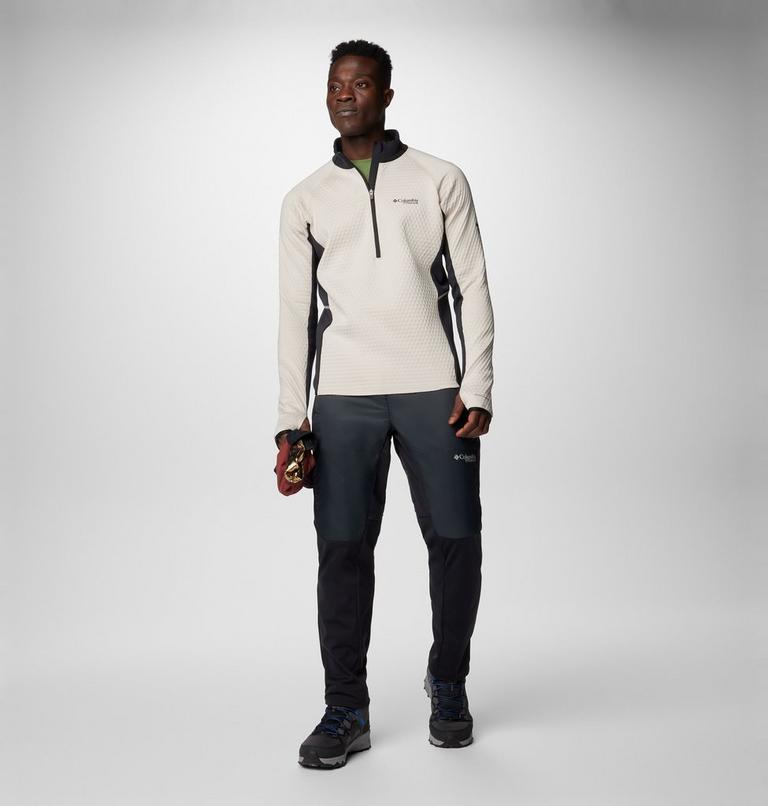 Men's Crystal Leaf Omni-Heat Helix Technical Half Zip Fleece, Color: Dark Stone, Black, image 10
