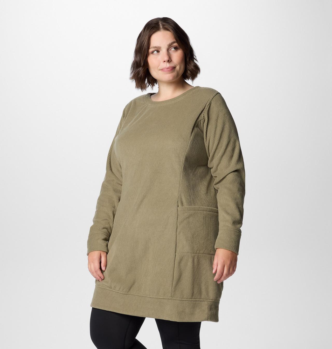 Women's Blue Point Creek™ Fleece Dress - Plus Size 4