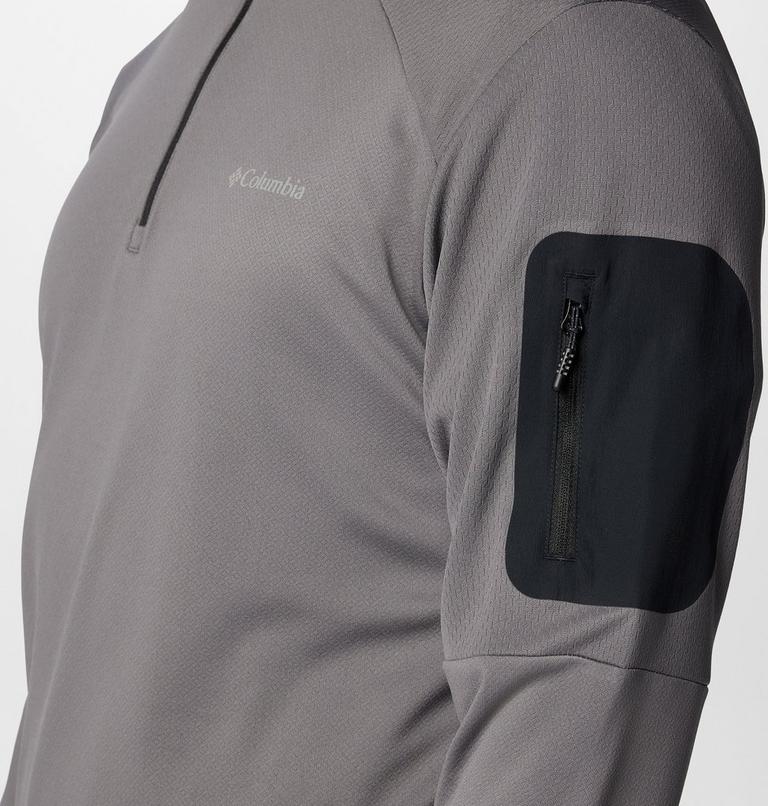 Sudadera de punto con media cremallera Columbia Tech para hombre, Color: City Grey, Black, image 6