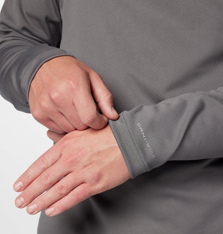 Sudadera de punto con media cremallera Columbia Tech para hombre, Color: City Grey, Black, image 7