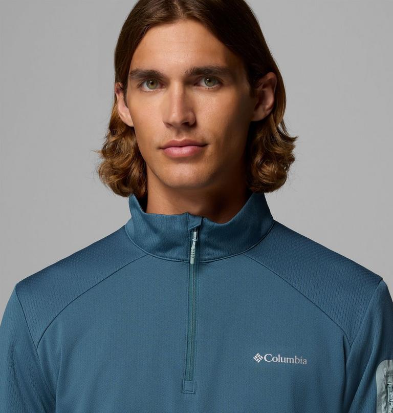 Sudadera de punto con media cremallera Columbia Tech para hombre, Color: Everblue, Crushed Blue, image 5