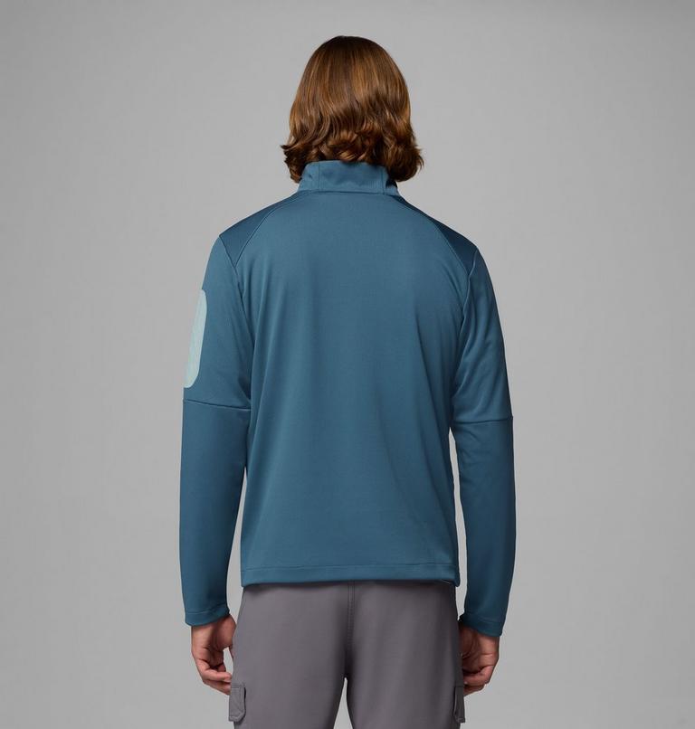 Sudadera de punto con media cremallera Columbia Tech para hombre, Color: Everblue, Crushed Blue, image 3