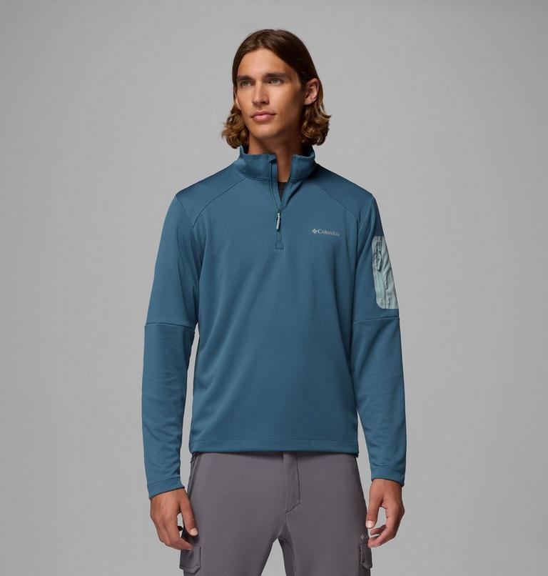 Sudadera de punto con media cremallera Columbia Tech para hombre, Color: Everblue, Crushed Blue, image 1