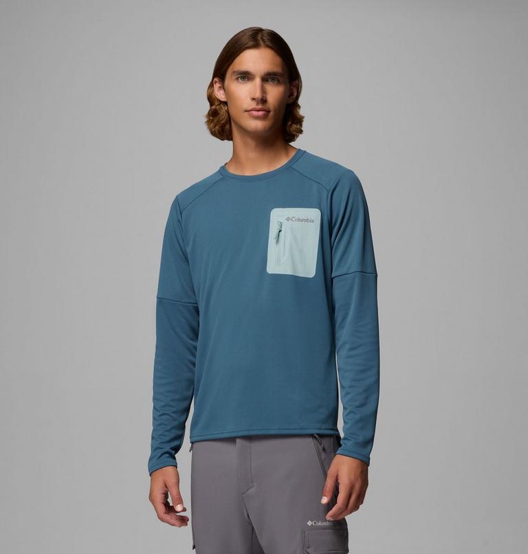 Sudadera manga larga técnica de punto Columbia Tech para hombre, Color: Everblue, Crushed Blue, image 4