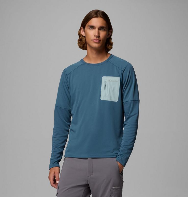 Sudadera manga larga técnica de punto Columbia Tech para hombre, Color: Everblue, Crushed Blue, image 1