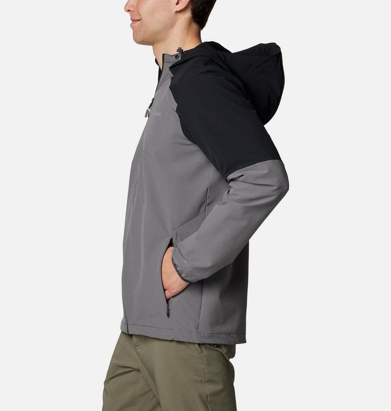 Chaqueta softshell con capucha Columbia Tech para hombre, Color: City Grey, Black, image 3