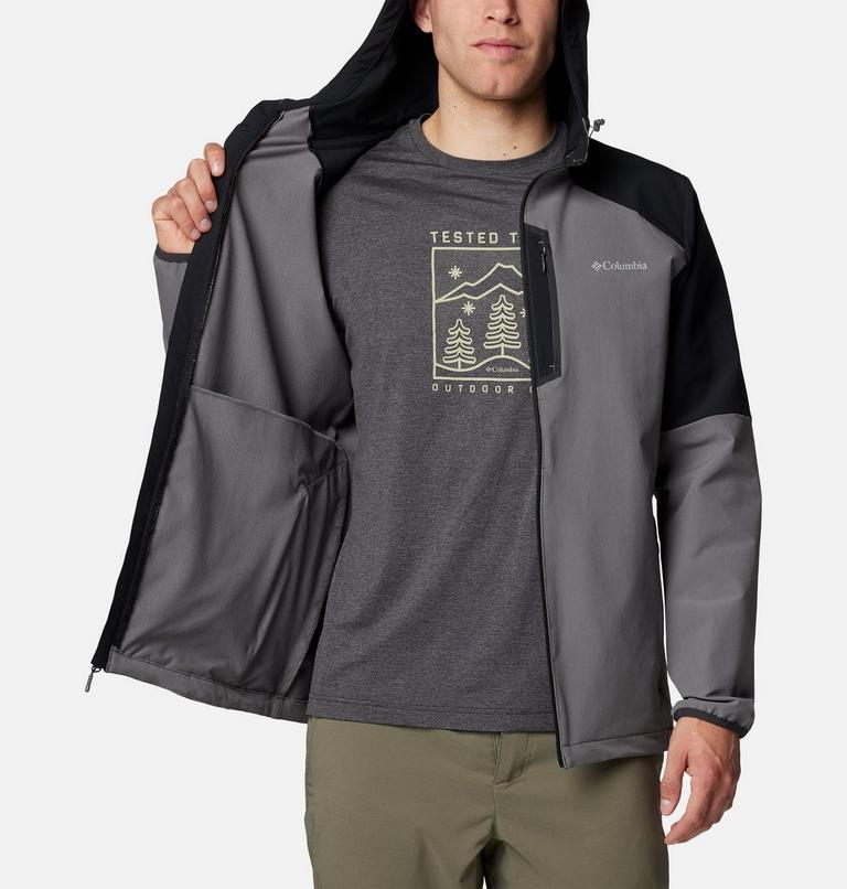 Chaqueta softshell con capucha Columbia Tech para hombre, Color: City Grey, Black, image 6