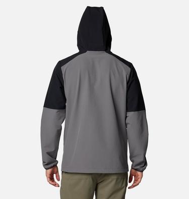 Men's Columbia Tech Softshell Hooded Jacket, Color: City Grey, Black, image 6