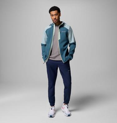 Men's Columbia Tech Softshell Hooded Jacket, Color: Everblue, Crushed Blue, image 4