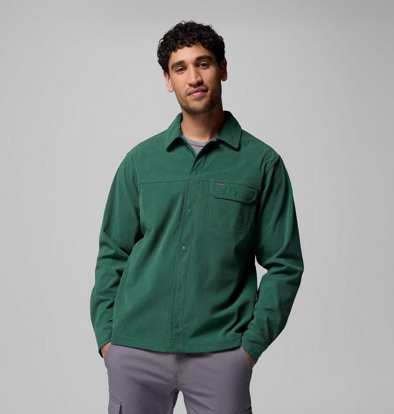 Men's Flare Gun Corduroy Shirt, Color: Rain Forest, image 1