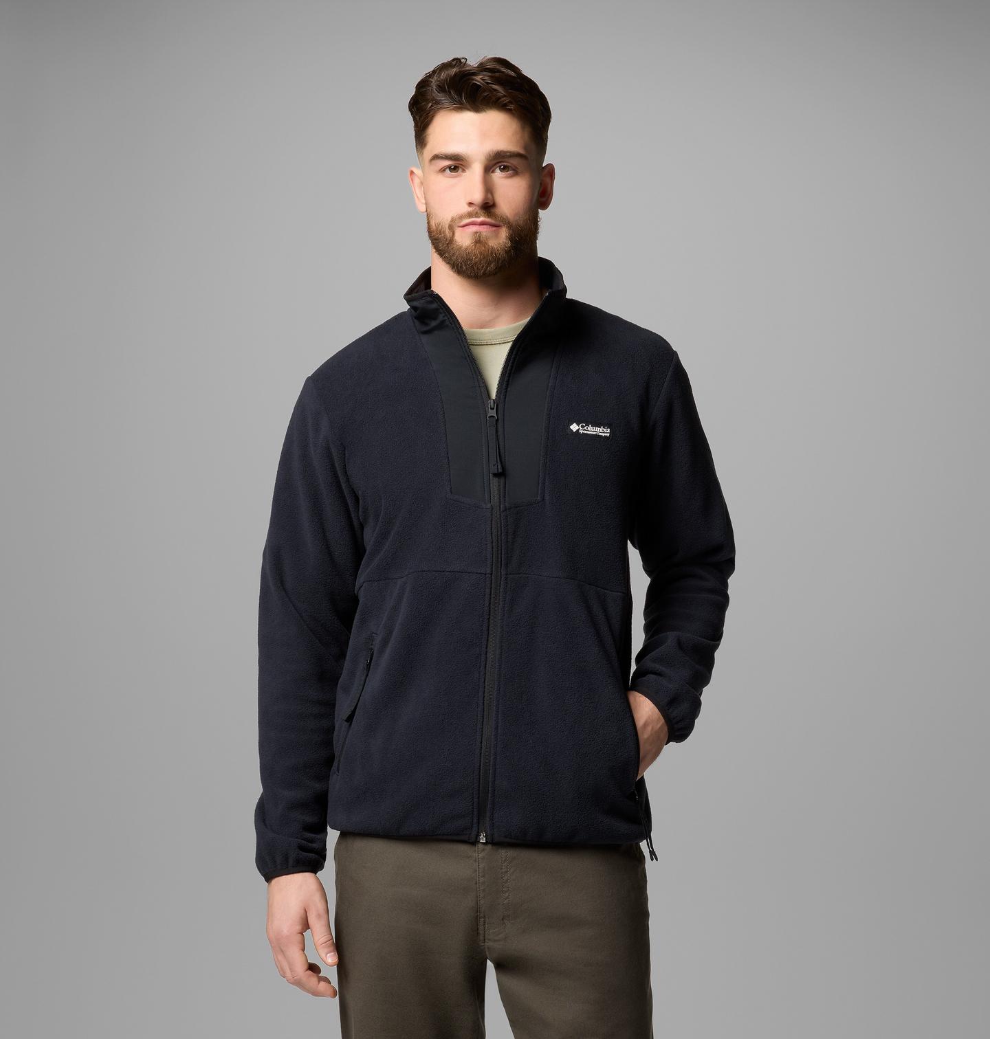Мужские куртки Columbia Sequoia Grove Full Zip Fleece, цвет: Чёрный — фото 1