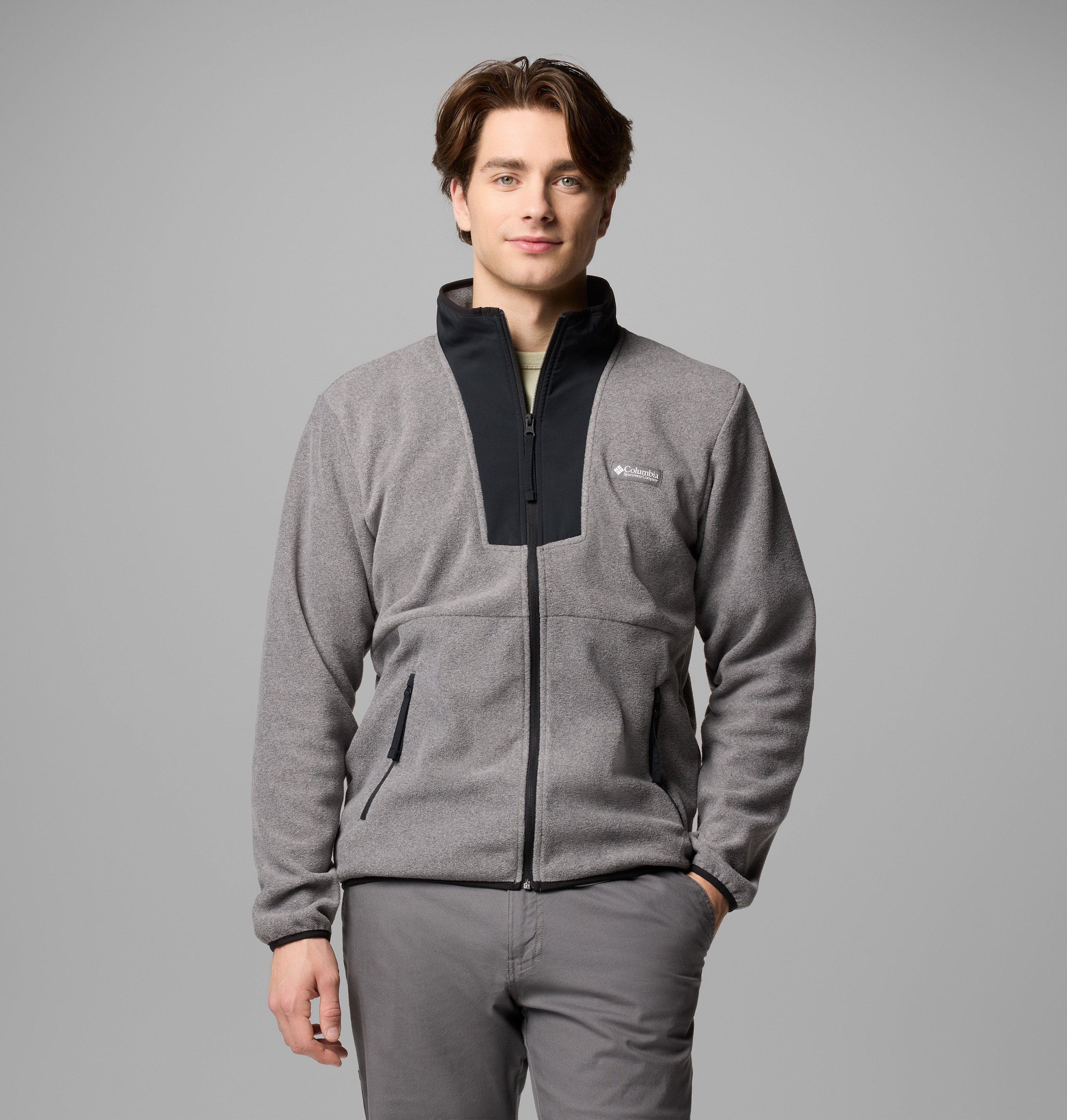 Columbia Sportswear Men's Grey Columbia - Sequoia Grove™ Fleece Jacket - City Heather, Black Large