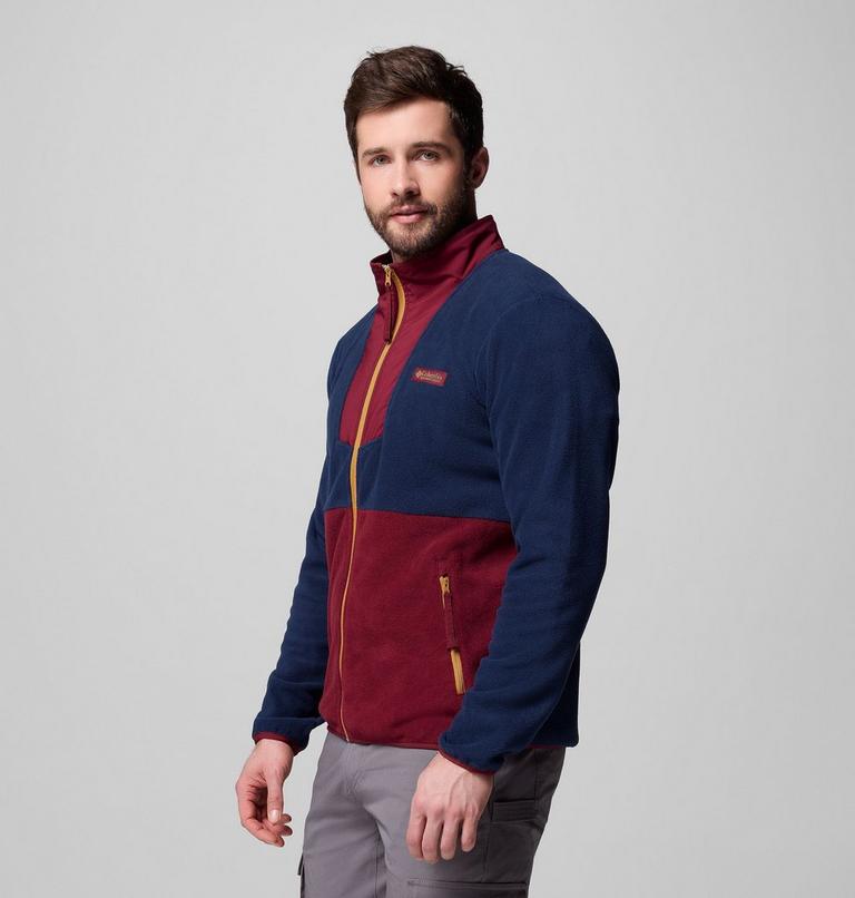 Chaqueta de forro polar Sequoia Grove para hombre, Color: Rich Wine, Collegiate Navy, image 4