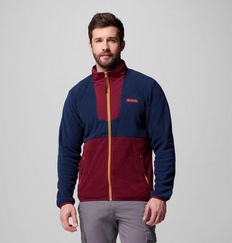 Chaqueta de forro polar Sequoia Grove para hombre, Color: Rich Wine, Collegiate Navy, image 1