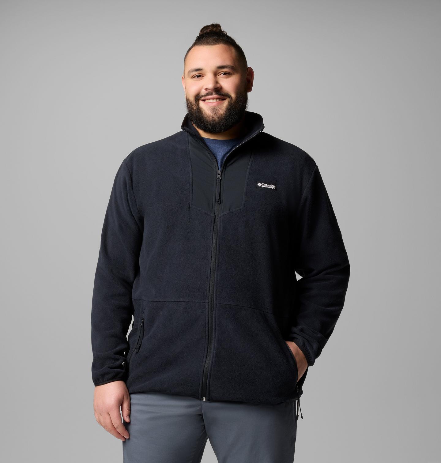 Мужские куртки Columbia Sequoia Grove Full Zip Fleece - Big, цвет: Чёрный — фото 1