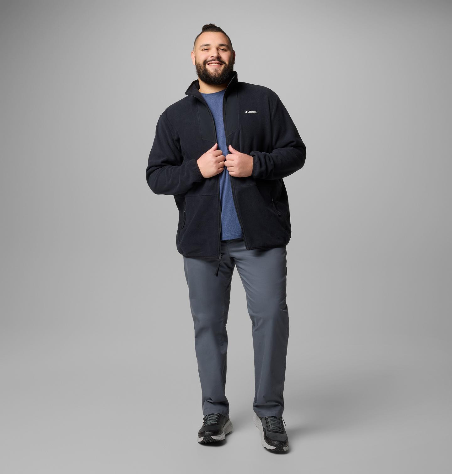 Мужские куртки Columbia Sequoia Grove Full Zip Fleece - Big, цвет: Чёрный — фото 2