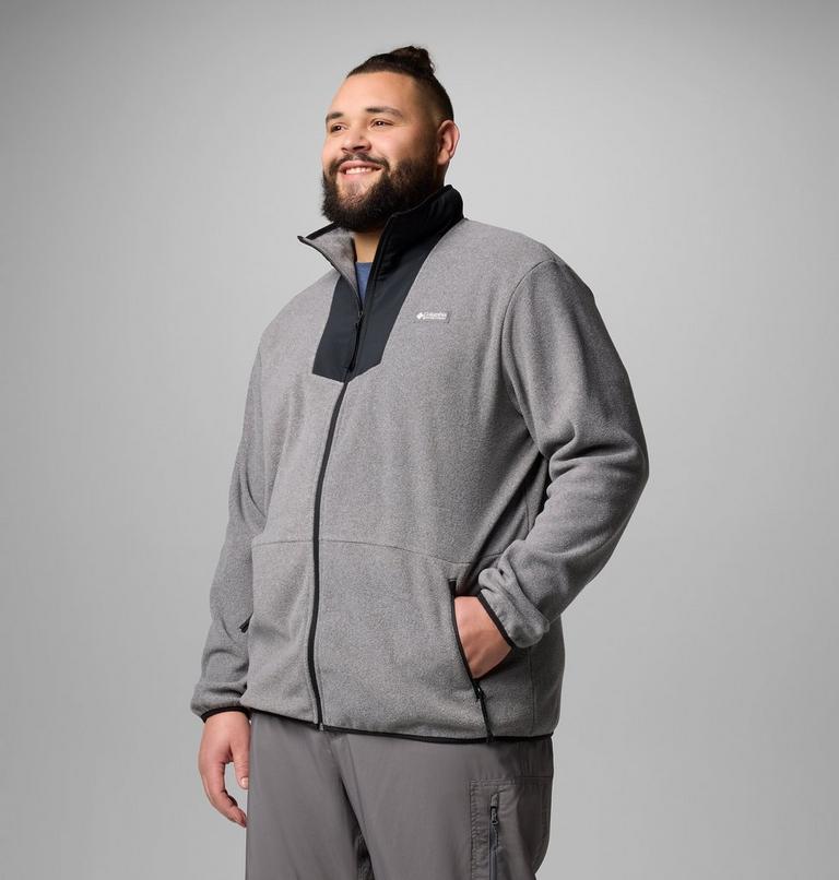 Chaqueta de forro polar Sequoia Grove para hombre - Talla grande, Color: City Grey Heather, Black, image 4